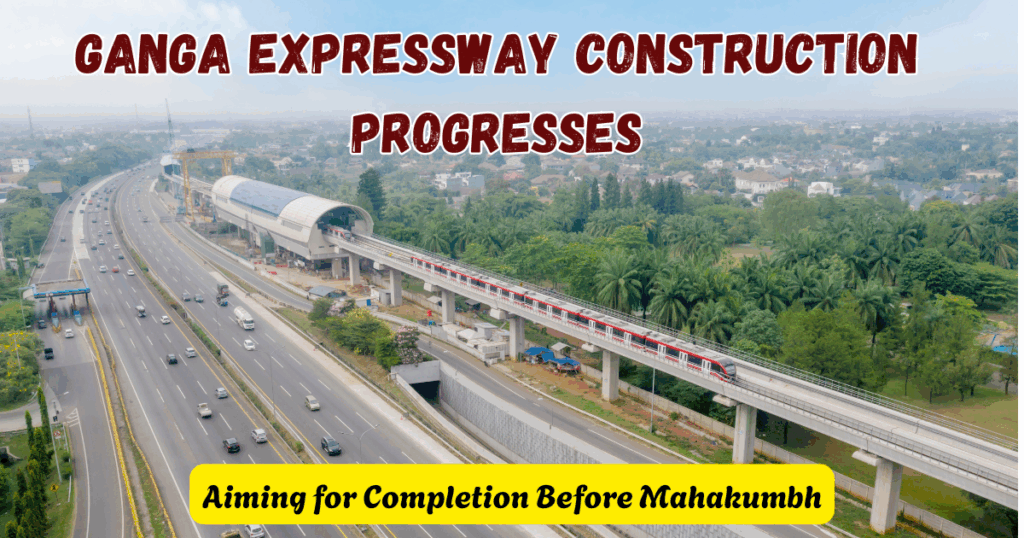 Ganga Expressway Construction Progresses, Aiming for Completion Before Mahakumbh 2025